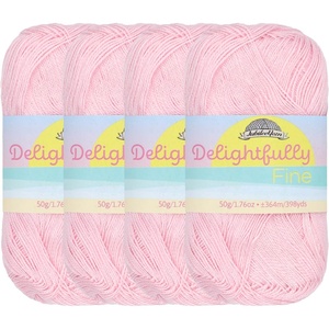 image:imageJubileeYarn Delightfully Fine Yarn  50gSkein Lace Bamboo Rayon  Pastel Pink  4 Skeins01 Pink Dust