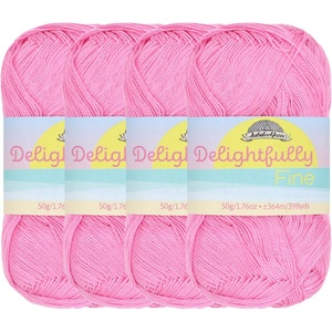 image:imageJubileeYarn Delightfully Fine Yarn  50gSkein Lace Bamboo Rayon  Pastel Pink  4 Skeins02 Shy Blush
