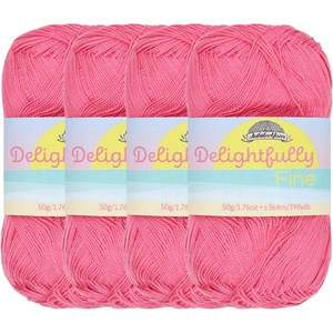 image:imageJubileeYarn Delightfully Fine Yarn  50gSkein Lace Bamboo Rayon  Pastel Pink  4 Skeins03 Watermelon