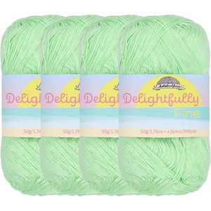 image:imageJubileeYarn Delightfully Fine Yarn  50gSkein Lace Bamboo Rayon  Pastel Pink  4 Skeins05 Minty Mint