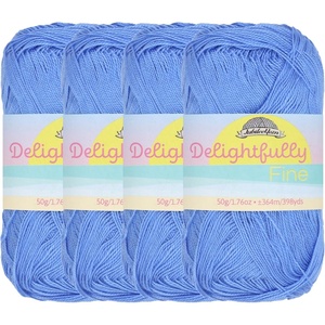 image:imageJubileeYarn Delightfully Fine Yarn  50gSkein Lace Bamboo Rayon  Pastel Pink  4 Skeins07 Blue Sky