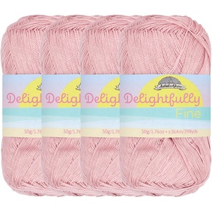 image:imageJubileeYarn Delightfully Fine Yarn  50gSkein Lace Bamboo Rayon  Pastel Pink  4 Skeins08 Pastel Pink