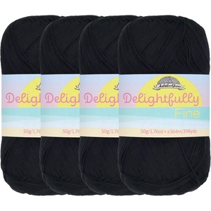 image:imageJubileeYarn Delightfully Fine Yarn  50gSkein Lace Bamboo Rayon  Pastel Pink  4 Skeins11 Pitch Black