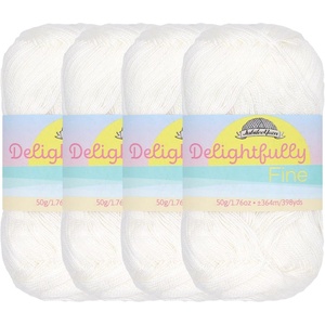 image:imageJubileeYarn Delightfully Fine Yarn  50gSkein Lace Bamboo Rayon  Pastel Pink  4 Skeins12 Frost White