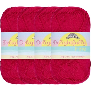 image:imageJubileeYarn Delightfully Fine Yarn  50gSkein Lace Bamboo Rayon  Pastel Pink  4 Skeins17 Magenta