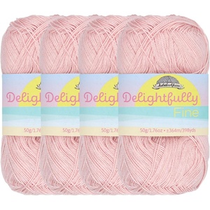 image:imageJubileeYarn Delightfully Fine Yarn  50gSkein Lace Bamboo Rayon  Pastel Pink  4 Skeins18 Peach