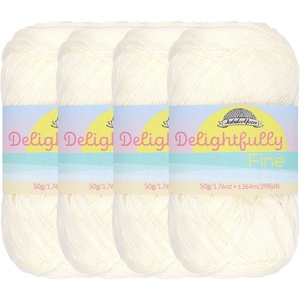 image:imageJubileeYarn Delightfully Fine Yarn  50gSkein Lace Bamboo Rayon  Pastel Pink  4 Skeins19 Snow White