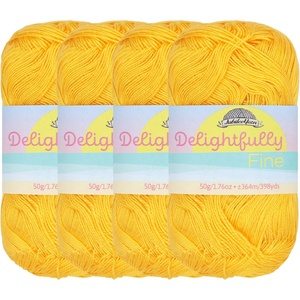 image:imageJubileeYarn Delightfully Fine Yarn  50gSkein Lace Bamboo Rayon  Pastel Pink  4 Skeins220 Daisy Yellow