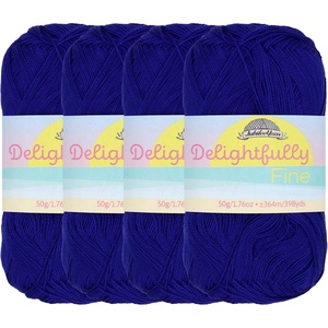 image:imageJubileeYarn Delightfully Fine Yarn  50gSkein Lace Bamboo Rayon  Pastel Pink  4 Skeins24 Romantic Midnight Blue