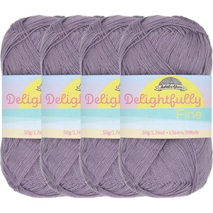 image:imageJubileeYarn Delightfully Fine Yarn  50gSkein Lace Bamboo Rayon  Pastel Pink  4 Skeins27 Light Purple Grape