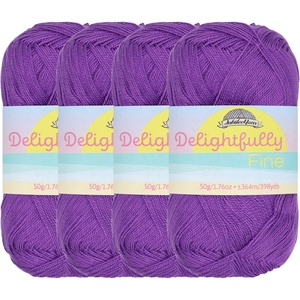 image:imageJubileeYarn Delightfully Fine Yarn  50gSkein Lace Bamboo Rayon  Pastel Pink  4 Skeins28 Purple