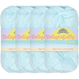 image:imageJubileeYarn Delightfully Fine Yarn  50gSkein Lace Bamboo Rayon  Pastel Pink  4 Skeins29 Light Blue