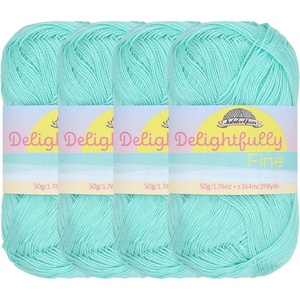 image:imageJubileeYarn Delightfully Fine Yarn  50gSkein Lace Bamboo Rayon  Pastel Pink  4 Skeins30 Aqua