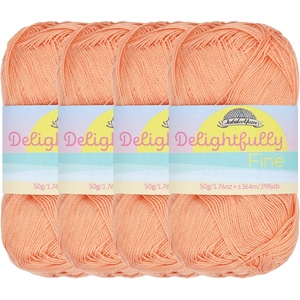 image:imageJubileeYarn Delightfully Fine Yarn  50gSkein Lace Bamboo Rayon  Pastel Pink  4 Skeins33 Apricot