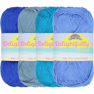 image:imageJubileeYarn Delightfully Fine Yarn  50gSkein Lace Bamboo Rayon  Shades of Blue  4 SkeinsShades of Blue
