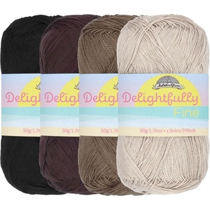 image:imageJubileeYarn Delightfully Fine Yarn  50gSkein Lace Bamboo Rayon  Shades of Blue  4 SkeinsShades of Brown