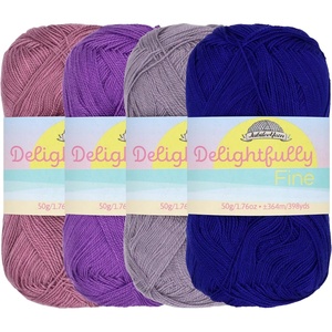 image:imageJubileeYarn Delightfully Fine Yarn  50gSkein Lace Bamboo Rayon  Shades of Blue  4 SkeinsShades of Purple