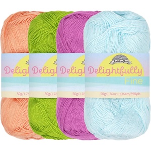 image:imageJubileeYarn Delightfully Fine Yarn  50gSkein Lace Bamboo Rayon  Shades of Blue  4 SkeinsShades of Tropical Colors