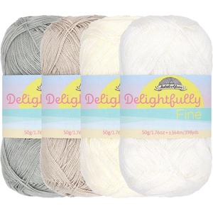 image:imageJubileeYarn Delightfully Fine Yarn  50gSkein Lace Bamboo Rayon  Shades of Blue  4 SkeinsShades of White