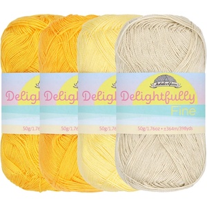 image:imageJubileeYarn Delightfully Fine Yarn  50gSkein Lace Bamboo Rayon  Shades of Blue  4 SkeinsShades of Yellow