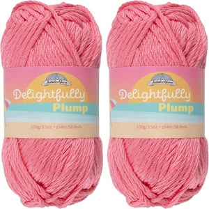image:imageJubileeYarn Delightfully Plump Yarn  100gSkein Super Chunky Bamboo Rayon  Pink Dust  2 Skeins03 Watermelon