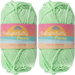 image:imageJubileeYarn Delightfully Plump Yarn  100gSkein Super Chunky Bamboo Rayon  Pink Dust  2 Skeins05 Minty Mint