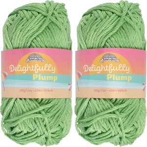image:imageJubileeYarn Delightfully Plump Yarn  100gSkein Super Chunky Bamboo Rayon  Pink Dust  2 Skeins06 Green Hill