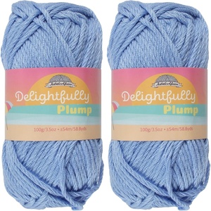 image:imageJubileeYarn Delightfully Plump Yarn  100gSkein Super Chunky Bamboo Rayon  Pink Dust  2 Skeins07 Blue Sky
