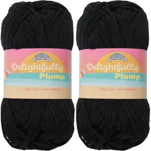 image:imageJubileeYarn Delightfully Plump Yarn  100gSkein Super Chunky Bamboo Rayon  Pink Dust  2 Skeins11 Pitch Black