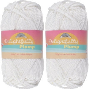 image:imageJubileeYarn Delightfully Plump Yarn  100gSkein Super Chunky Bamboo Rayon  Pink Dust  2 Skeins12 Frost White