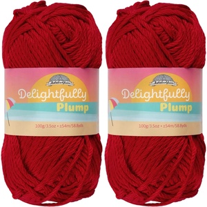 image:imageJubileeYarn Delightfully Plump Yarn  100gSkein Super Chunky Bamboo Rayon  Pink Dust  2 Skeins13 Red Wine
