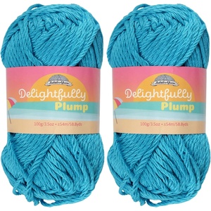 image:imageJubileeYarn Delightfully Plump Yarn  100gSkein Super Chunky Bamboo Rayon  Pink Dust  2 Skeins16 Aqua Blue Sea