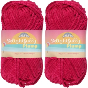image:imageJubileeYarn Delightfully Plump Yarn  100gSkein Super Chunky Bamboo Rayon  Pink Dust  2 Skeins17 Magenta