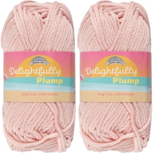 image:imageJubileeYarn Delightfully Plump Yarn  100gSkein Super Chunky Bamboo Rayon  Pink Dust  2 Skeins18 Peach