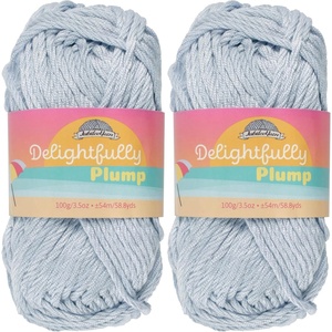 image:imageJubileeYarn Delightfully Plump Yarn  100gSkein Super Chunky Bamboo Rayon  Pink Dust  2 Skeins20 Pastel Blue