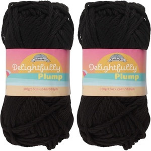 image:imageJubileeYarn Delightfully Plump Yarn  100gSkein Super Chunky Bamboo Rayon  Pink Dust  2 Skeins211 Midnight Black