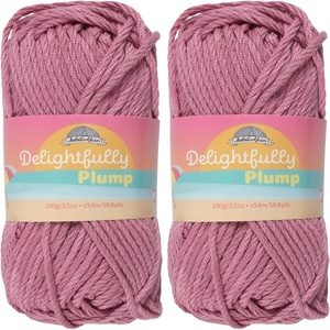 image:imageJubileeYarn Delightfully Plump Yarn  100gSkein Super Chunky Bamboo Rayon  Pink Dust  2 Skeins217 Cotton Candy