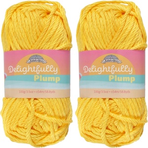 image:imageJubileeYarn Delightfully Plump Yarn  100gSkein Super Chunky Bamboo Rayon  Pink Dust  2 Skeins220 Daisy Yellow
