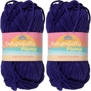 image:imageJubileeYarn Delightfully Plump Yarn  100gSkein Super Chunky Bamboo Rayon  Pink Dust  2 Skeins24 Romantic Midnight Blue
