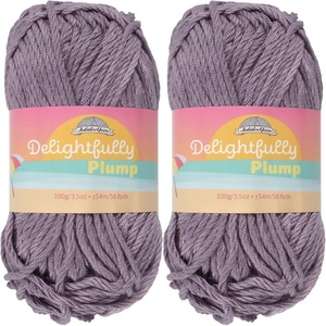 image:imageJubileeYarn Delightfully Plump Yarn  100gSkein Super Chunky Bamboo Rayon  Pink Dust  2 Skeins27 Light Purple Grape