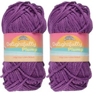 image:imageJubileeYarn Delightfully Plump Yarn  100gSkein Super Chunky Bamboo Rayon  Pink Dust  2 Skeins28 Purple