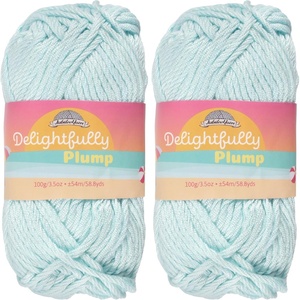 image:imageJubileeYarn Delightfully Plump Yarn  100gSkein Super Chunky Bamboo Rayon  Pink Dust  2 Skeins29 Light Blue