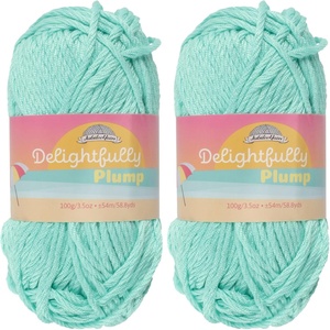image:imageJubileeYarn Delightfully Plump Yarn  100gSkein Super Chunky Bamboo Rayon  Pink Dust  2 Skeins30 Aqua