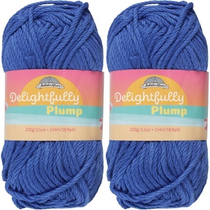 image:imageJubileeYarn Delightfully Plump Yarn  100gSkein Super Chunky Bamboo Rayon  Pink Dust  2 Skeins3208 Dynasty Blue