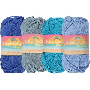 image:imageJubileeYarn Delightfully Plump Yarn  100gSkein Super Chunky Bamboo Rayon  Shades of Purple  4 SkeinsShades of Blue