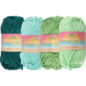 image:imageJubileeYarn Delightfully Plump Yarn  100gSkein Super Chunky Bamboo Rayon  Shades of Purple  4 SkeinsShades of Green