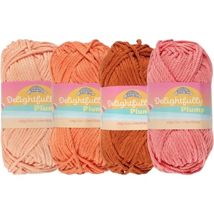 image:imageJubileeYarn Delightfully Plump Yarn  100gSkein Super Chunky Bamboo Rayon  Shades of Purple  4 SkeinsShades of Orange