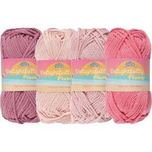 image:imageJubileeYarn Delightfully Plump Yarn  100gSkein Super Chunky Bamboo Rayon  Shades of Purple  4 SkeinsShades of Pink