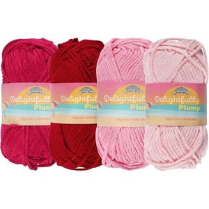 image:imageJubileeYarn Delightfully Plump Yarn  100gSkein Super Chunky Bamboo Rayon  Shades of Purple  4 SkeinsShades of Red
