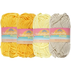 image:imageJubileeYarn Delightfully Plump Yarn  100gSkein Super Chunky Bamboo Rayon  Shades of Purple  4 SkeinsShades of Yellow